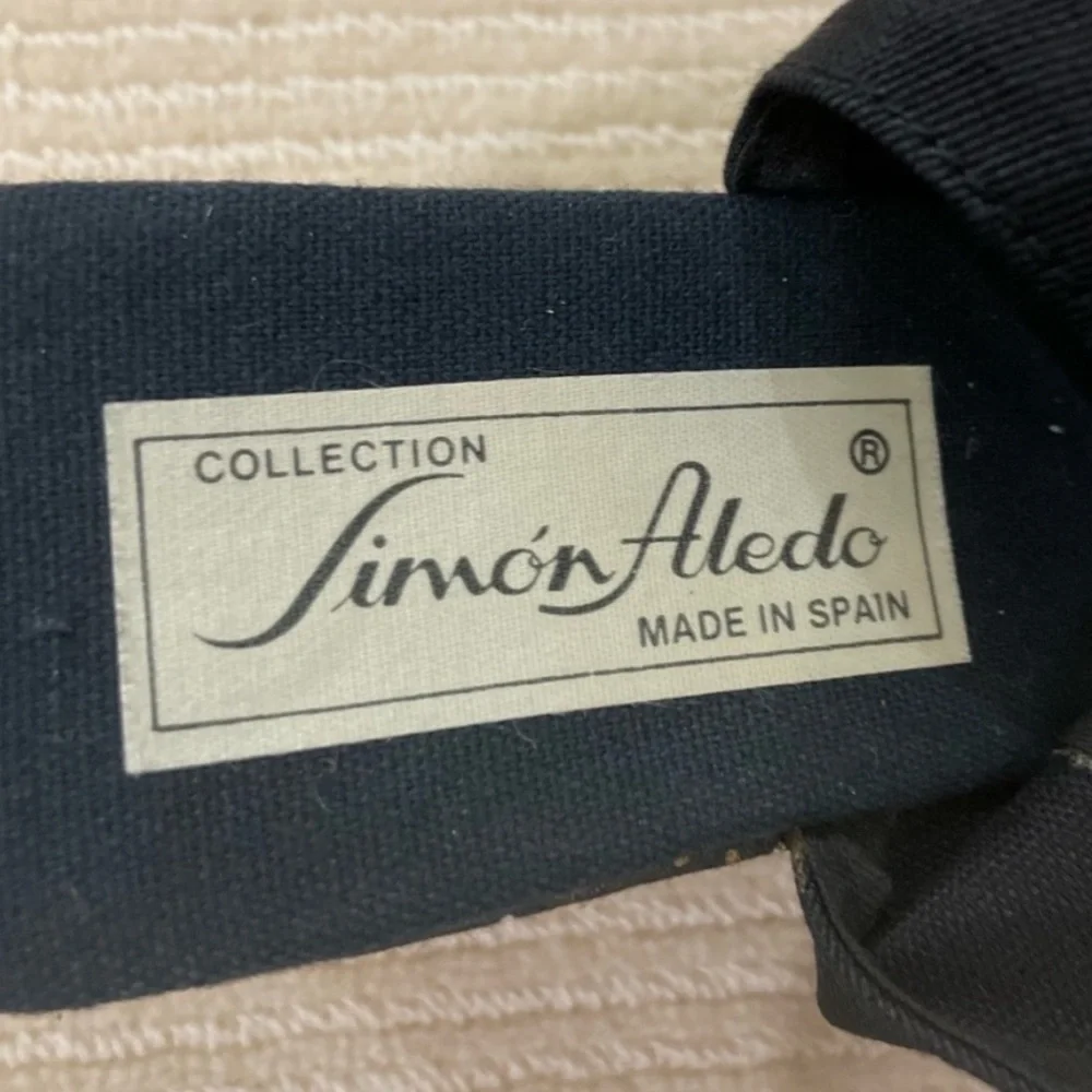 Simon Aledo Black and White  Espadrille Style Wedges